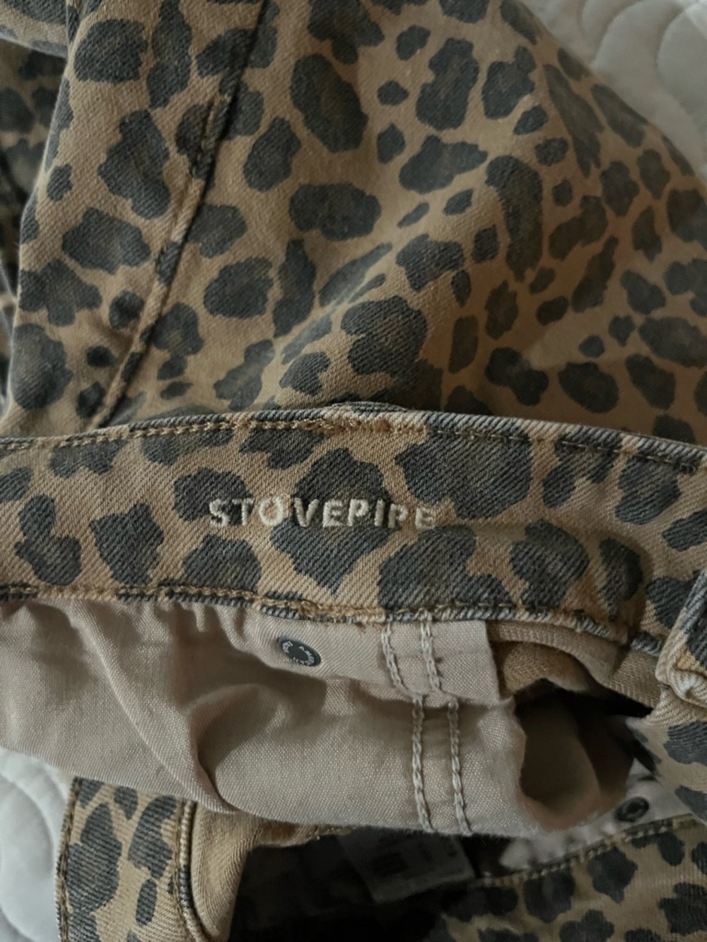AE Stovepipe Leopard Print Women's Jeans Size 16 - Picture 7 of 7